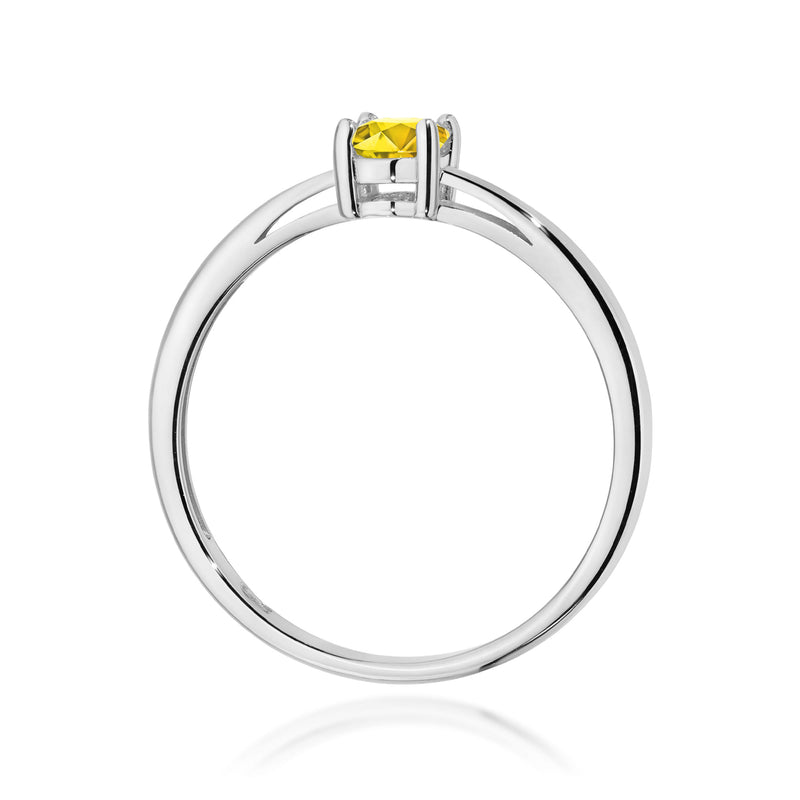 Inel Aur 9K cu Diamant Galben de Laborator 0.30 ct, imaginea 7 din 8