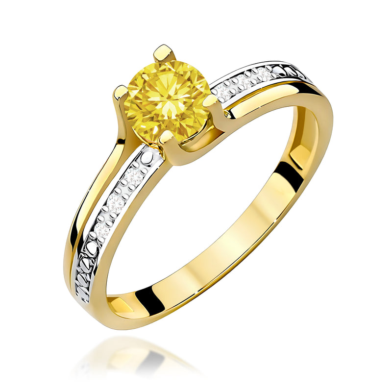 Inel Aur 9K cu Diamante de Laborator 0.53 ct — Aur galben