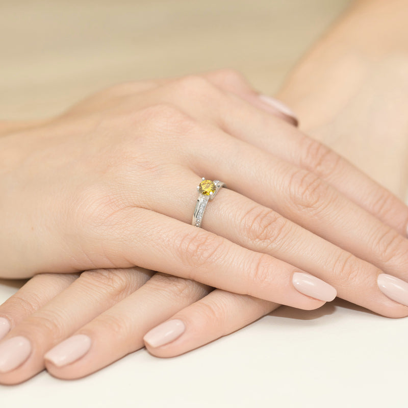 Inel Aur 9K cu Diamante de Laborator 0.53 ct, imaginea 8 din 8