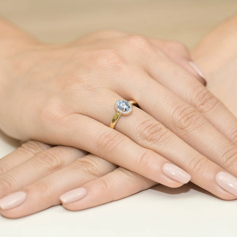 Inel Aur 9K cu Diamante de Laborator 0.58 ct, imaginea 4 din 8