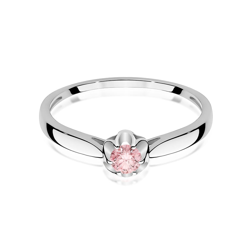 Inel Aur 14K cu Diamant Roz de Laborator 0.15 ct, imaginea 10 din 12