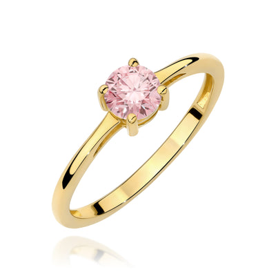 Inel Aur 14K cu Diamant Roz de Laborator 0.50 ct