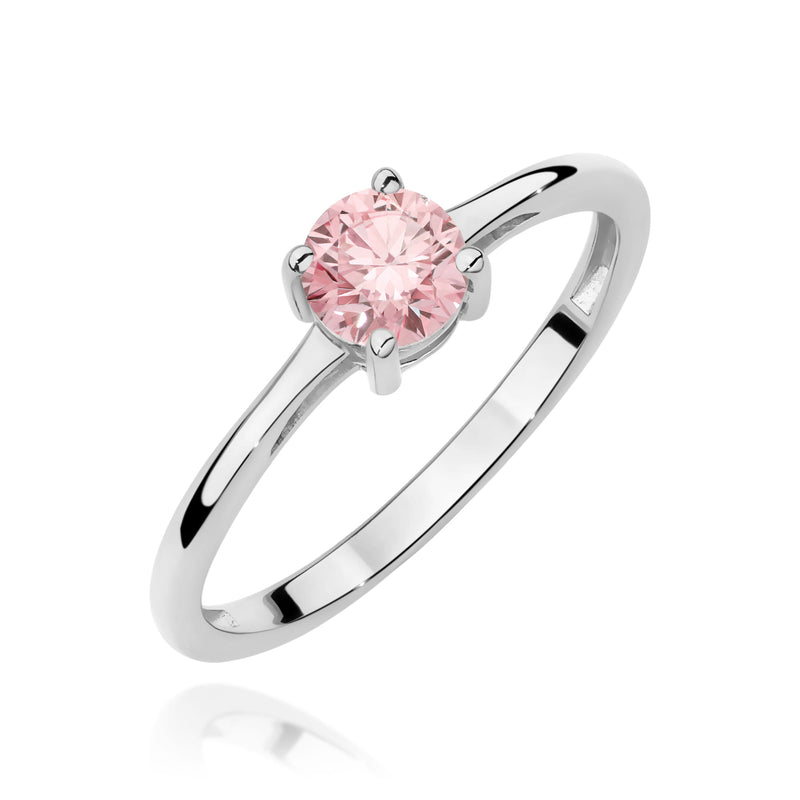 Inel Aur 14K cu Diamant Roz de Laborator 0.50 ct, imaginea 9 din 12