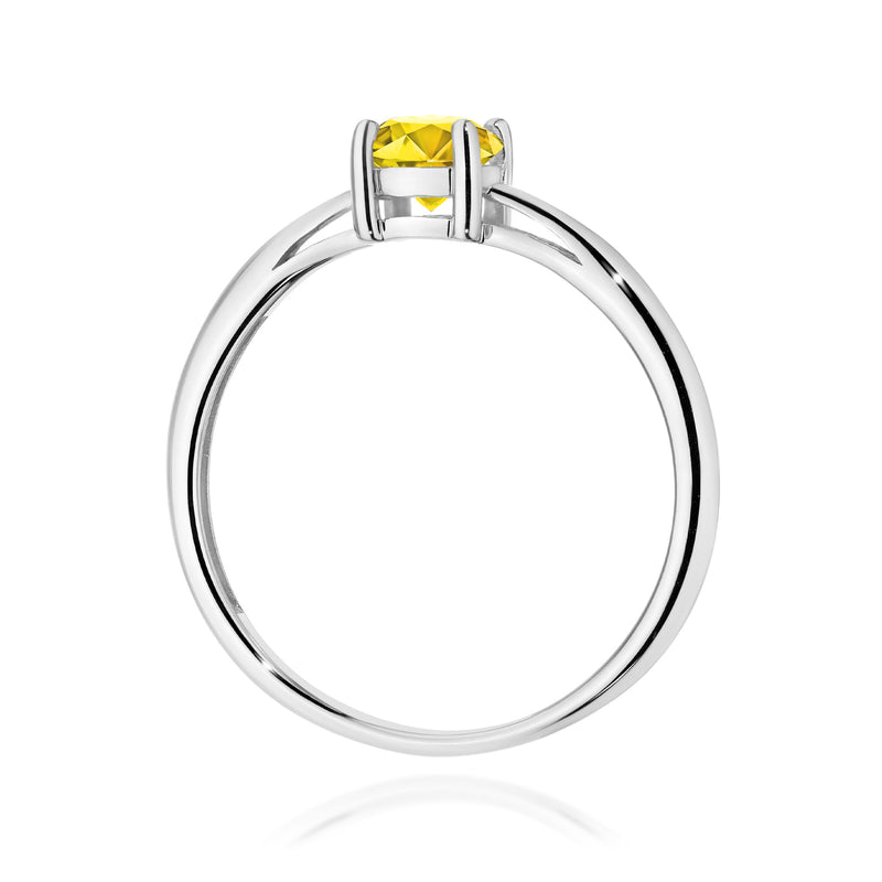 Inel Aur 14K cu Diamant Galben de Laborator 0.50 ct, imaginea 11 din 12