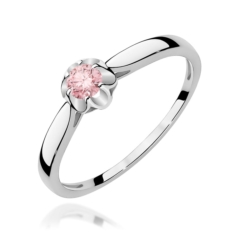 Inel Aur 9K cu Diamant Roz de Laborator 0.15 ct, imaginea 5 din 8