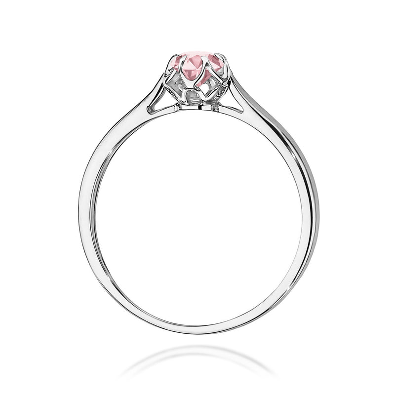 Inel Aur 9K cu Diamant Roz de Laborator 0.15 ct, imaginea 7 din 8