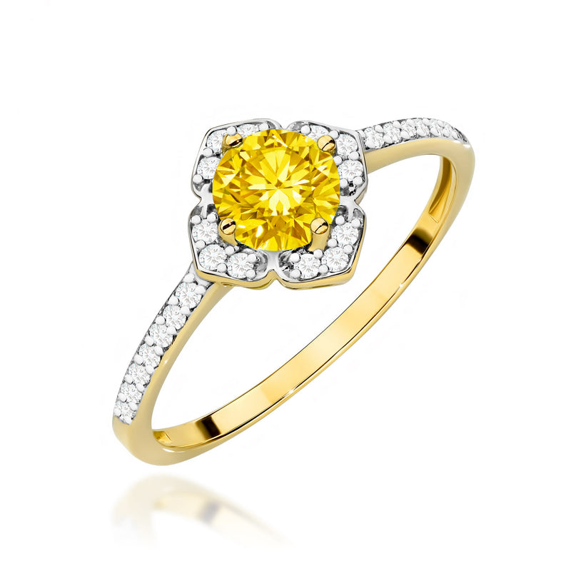 Inel Aur 9K cu Diamante de Laborator 0.63 ct — Aur galben