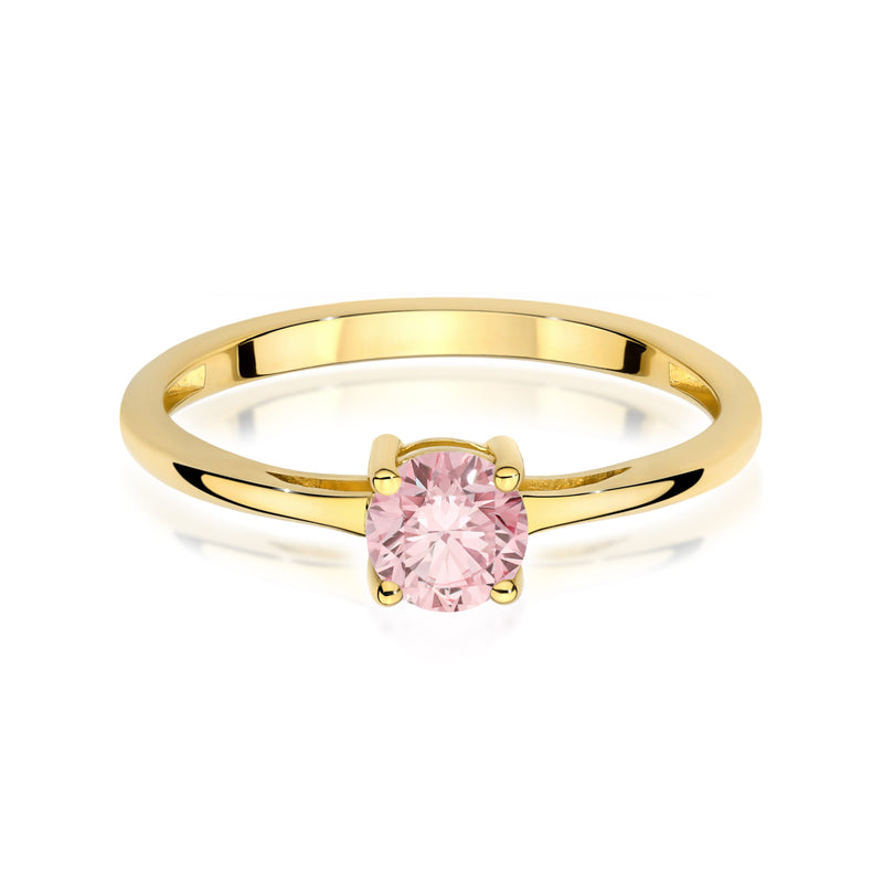 Inel Aur 9K cu Diamant Roz de Laborator 0.50 ct, imaginea 2 din 8