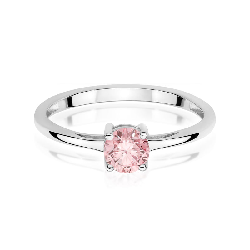 Inel Aur 9K cu Diamant Roz de Laborator 0.50 ct, imaginea 6 din 8