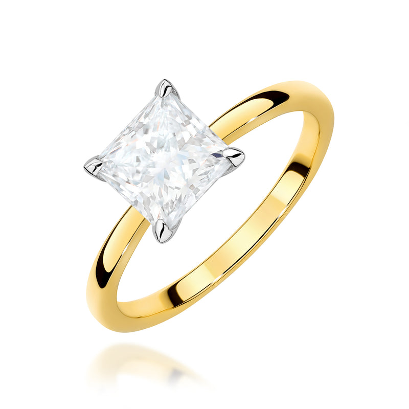 Inel Aur 9K cu Diamant de Laborator 1.00 ct — Aur galben
