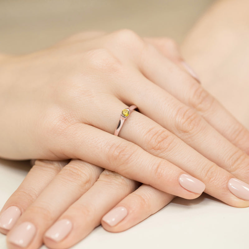 Inel Aur 14K cu Diamant de Laborator 0.15 ct, imaginea 8 din 12