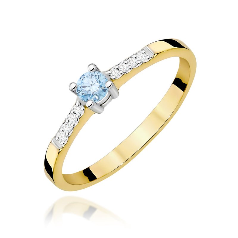Inel Aur 9K cu Diamante de Laborator 0.22 ct — Aur galben