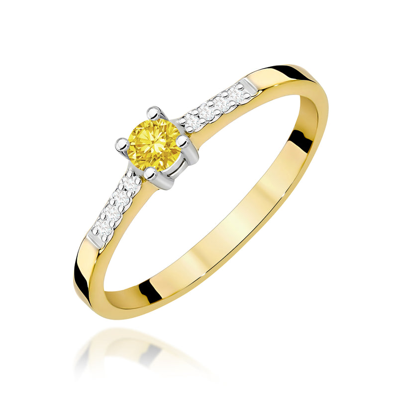 Inel Aur 9K cu Diamante de Laborator 0.22 ct — Aur galben