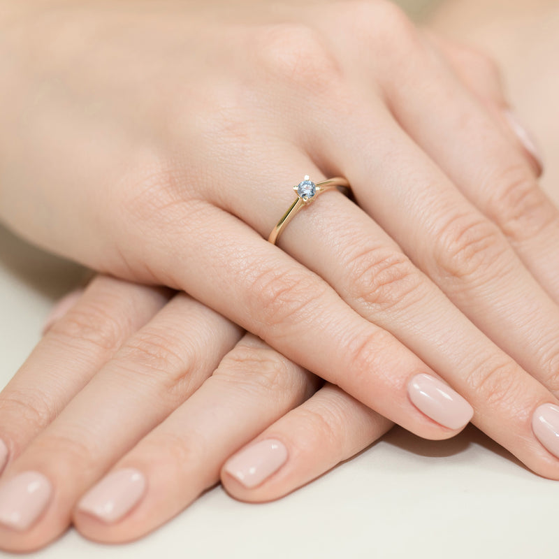Inel Aur 9K cu Diamant de Laborator 0.15 ct, imaginea 4 din 8