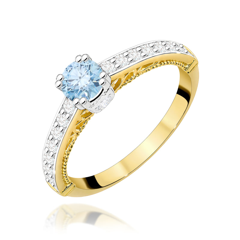 Inel Aur 9K cu Diamante de Laborator 0.56 ct — Aur galben
