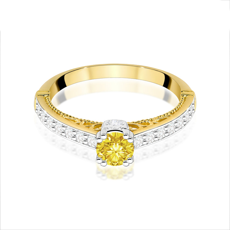 Inel Aur 9K cu Diamante de Laborator 0.56 ct, imaginea 2 din 8