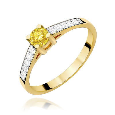 Inel Aur 9K cu Diamante de Laborator 0.45 ct