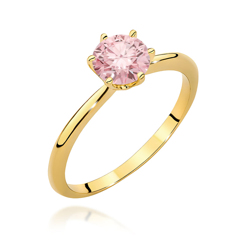 Inel Aur 14K cu Diamant de Laborator 1.00 ct — Aur galben