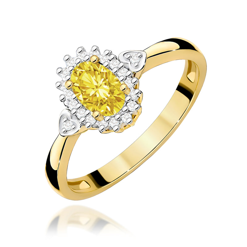 Inel Aur 9K cu Diamante de Laborator 0.70 ct — Aur galben