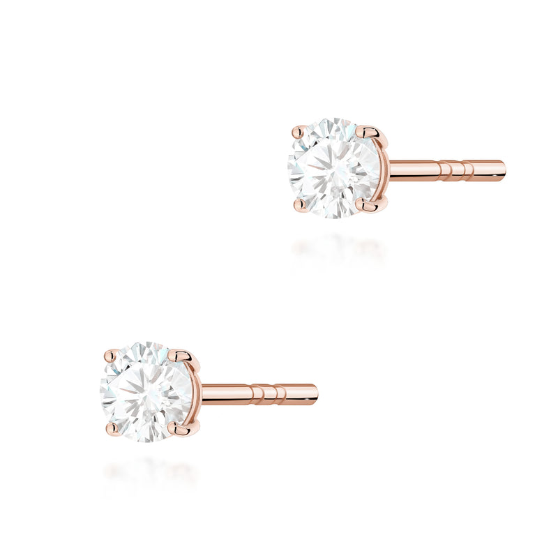 Cercei Aur 14K cu Diamant de Laborator 0.15 ct, imaginea 4 din 9