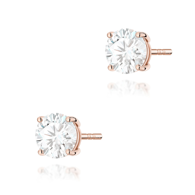 Cercei Aur 14K cu Diamant de Laborator 1.50 ct, imaginea 4 din 9