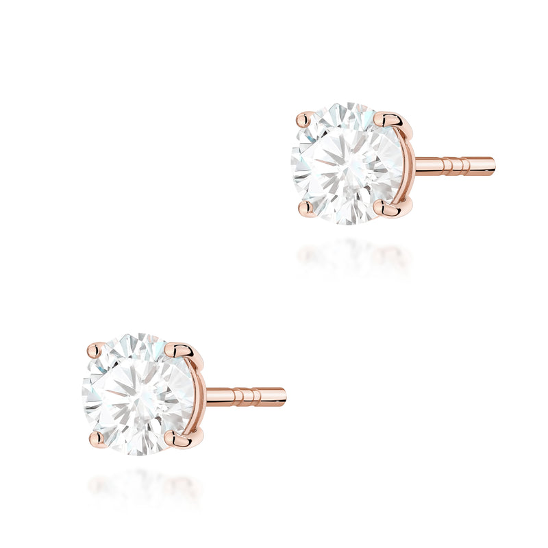Cercei Aur 14K cu Diamant Natural 0.70 ct, imaginea 4 din 9