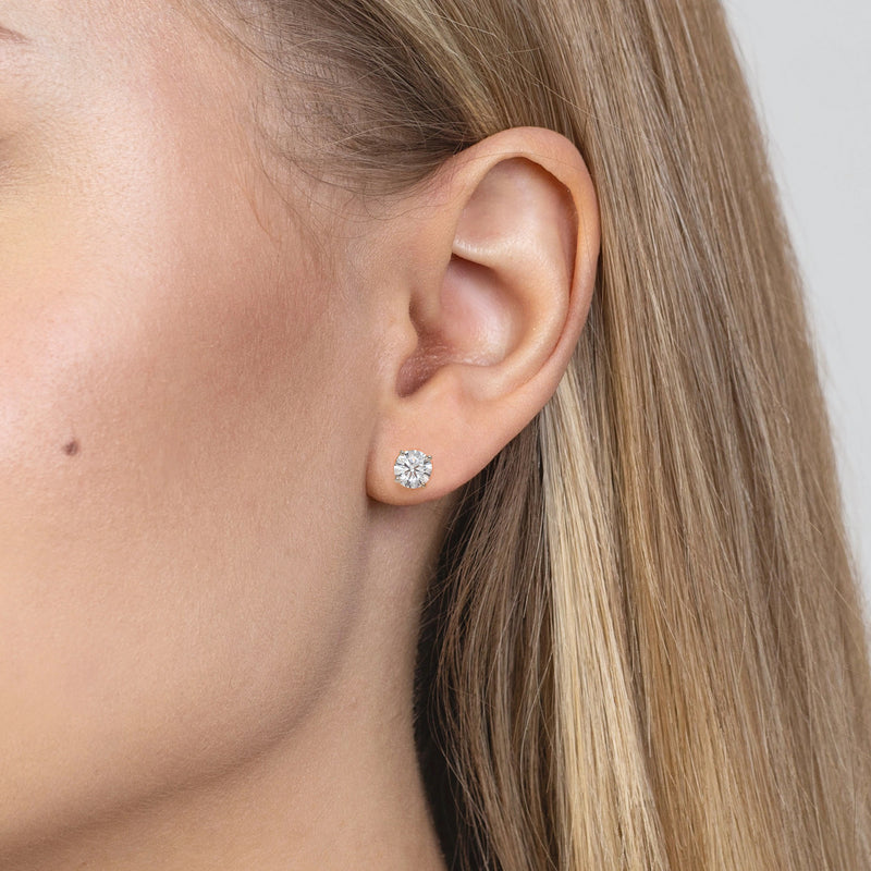 Cercei Aur 14K cu Diamant Natural 0.70 ct, imaginea 9 din 9