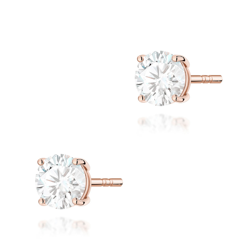 Cercei Aur 14K cu Diamant Natural 1.00 ct, imaginea 4 din 9