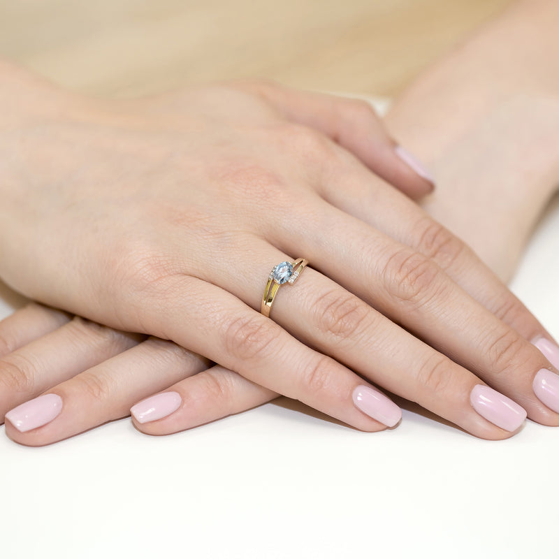 Inel Aur 14K cu Diamante de Laborator 0.55 ct, imaginea 4 din 12