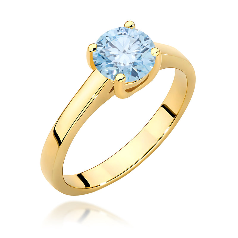 Inel Aur 14K cu Diamant de Laborator 1.00 ct — Aur galben