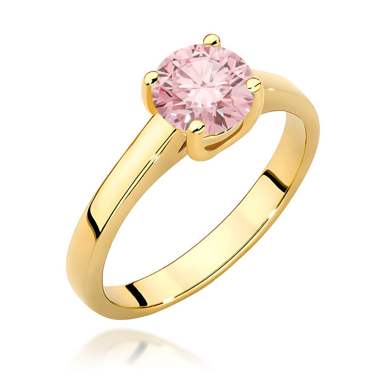 Inel Aur 14K cu Diamant de Laborator 1.00 ct — Aur galben