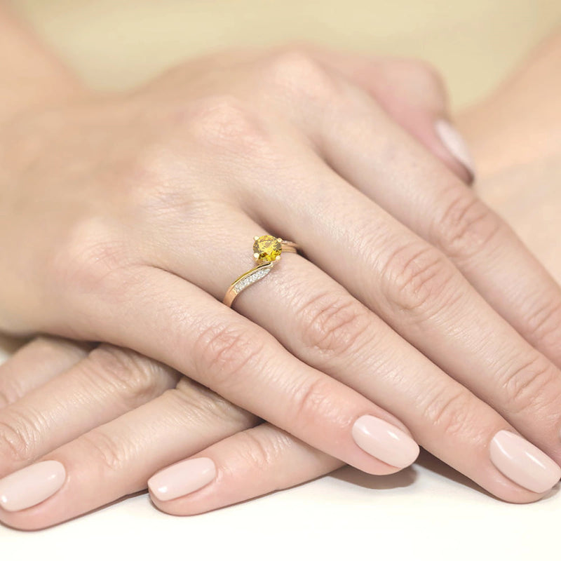 Inel Aur 9K cu Diamante de Laborator 0.55 ct, imaginea 4 din 8