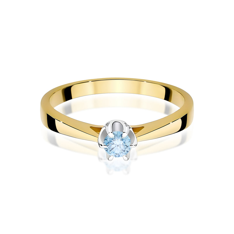 Inel Aur 9K cu Diamant de Laborator 0.12 ct, imaginea 2 din 8