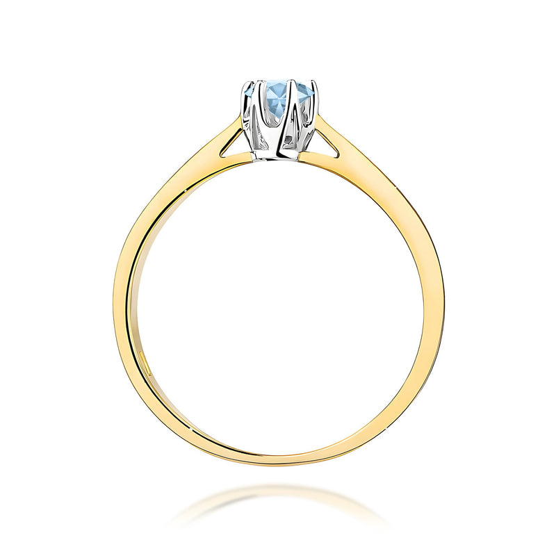 Inel Aur 9K cu Diamant de Laborator 0.12 ct, imaginea 3 din 8