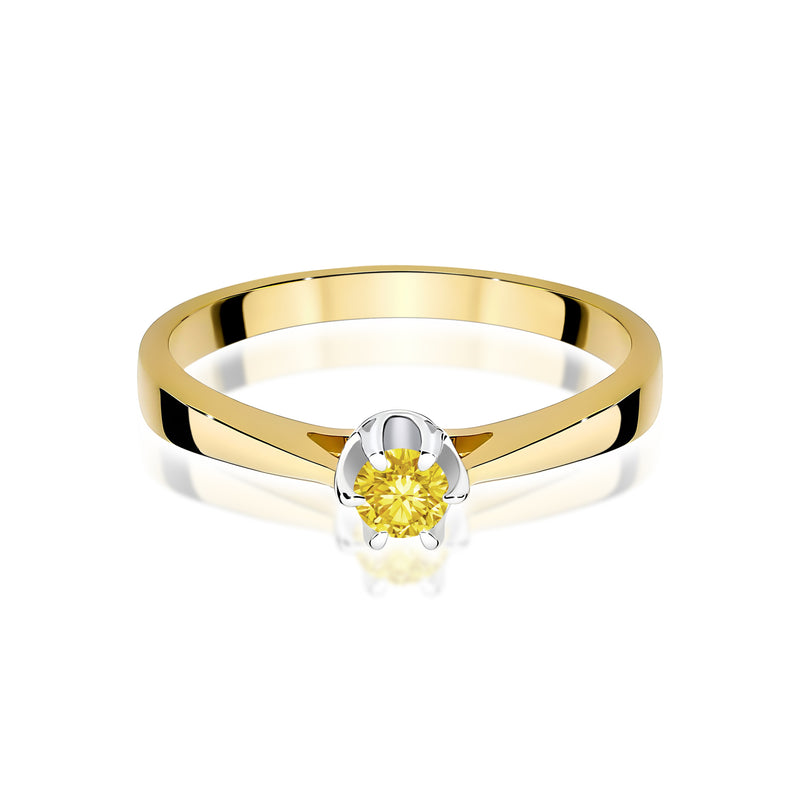 Inel Aur 9K cu Diamant de Laborator 0.12 ct, imaginea 2 din 8