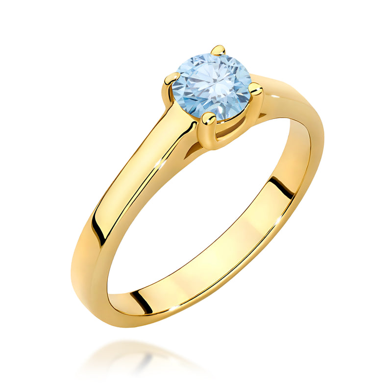 Inel Aur 9K cu Diamant de Laborator 0.50 ct — Aur galben