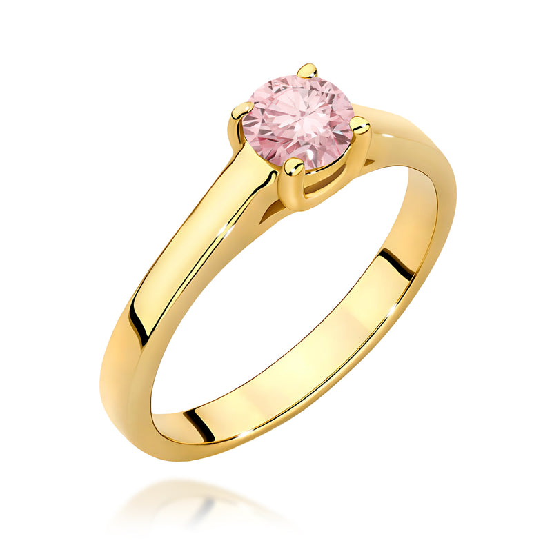 Inel Aur 9K cu Diamant de Laborator 0.50 ct — Aur galben