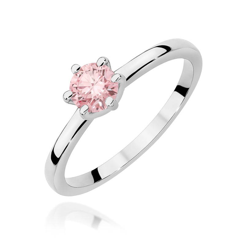 Inel Aur 14K cu Diamant Roz de Laborator 0.50 ct, imaginea 9 din 12