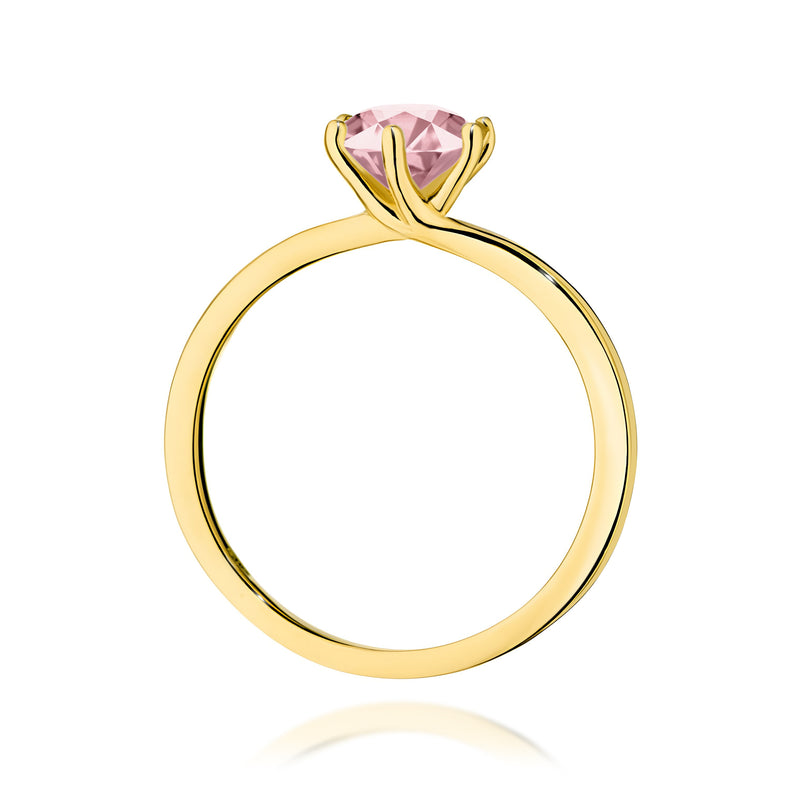 Inel Aur 14K cu Diamant Roz de Laborator 1.00 ct, imaginea 3 din 12