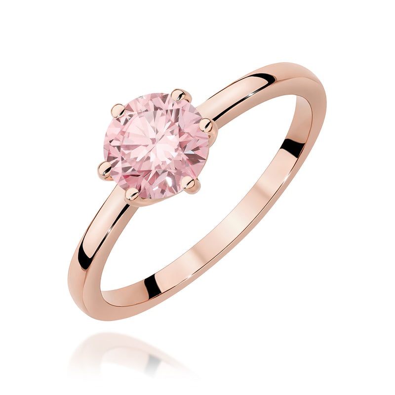 Inel Aur 14K cu Diamant Roz de Laborator 1.00 ct, imaginea 5 din 12