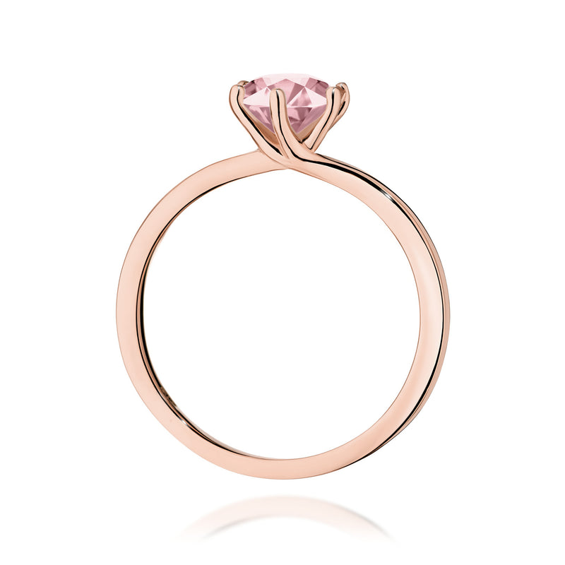 Inel Aur 14K cu Diamant Roz de Laborator 1.00 ct, imaginea 7 din 12