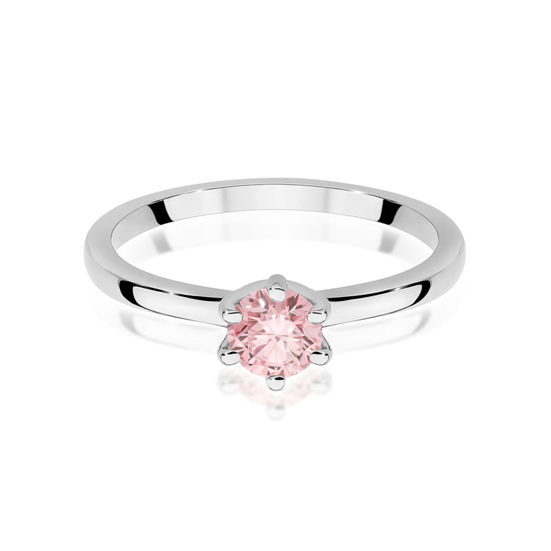 Inel Aur 9K cu Diamant Roz de Laborator 0.50 ct, imaginea 6 din 8