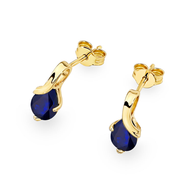 Cercei Aur 14K cu Safir 0.60 ct, imaginea 2 din 9