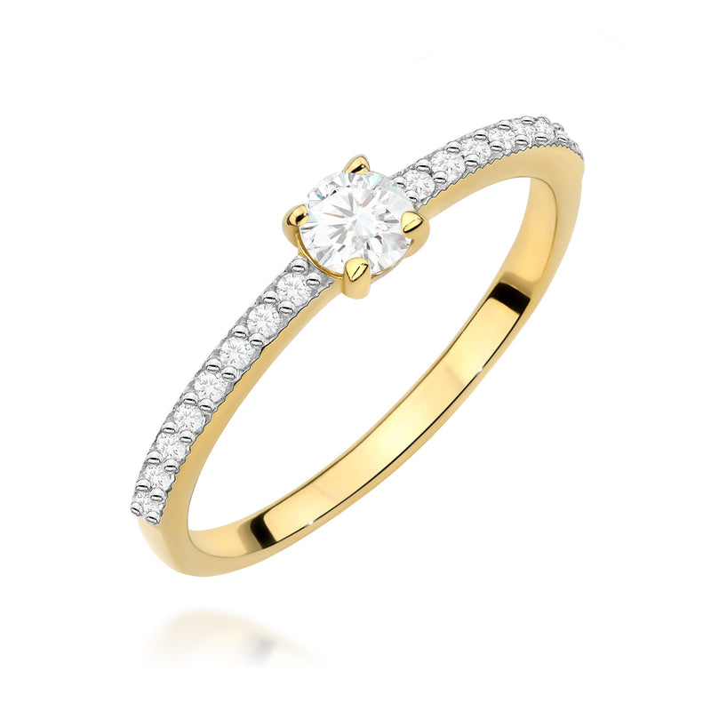 Inel Aur 14K cu Diamante de Laborator 0.39 ct — Aur galben