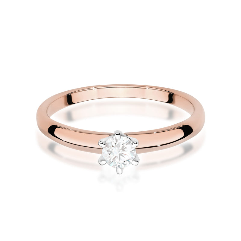 Inel Aur 14K cu Diamant de Laborator 0.25 ct, imaginea 6 din 12