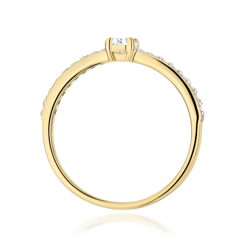 Inel Aur 9K cu Diamante de Laborator 0.39 ct, imaginea 3 din 8