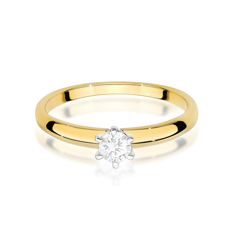 Inel Aur 9K cu Diamant de Laborator 0.25 ct, imaginea 2 din 8