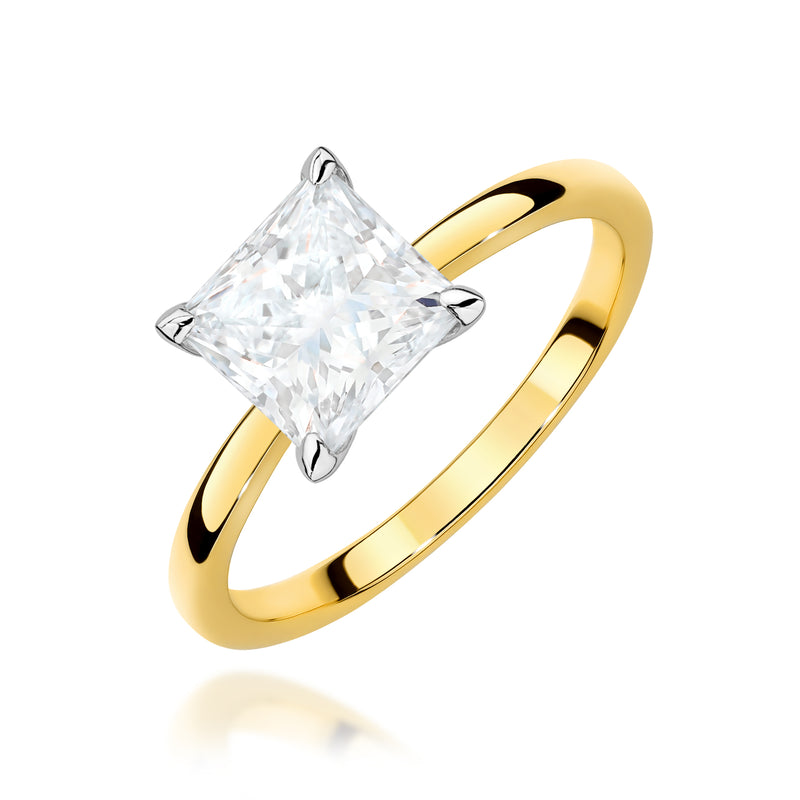 Inel Aur 9K cu Diamant de Laborator 1.50 ct — Aur galben