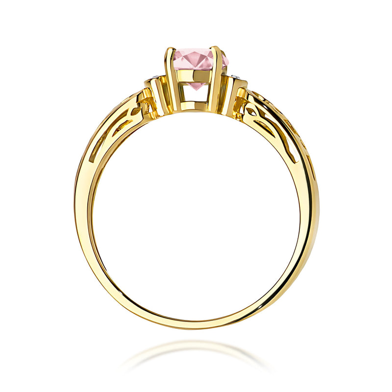 Inel Aur 14K cu Diamante Roz de Laborator 0.52 ct, imaginea 3 din 12