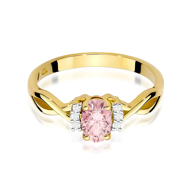 Inel Aur 14K cu Diamante Roz de Laborator 0.55 ct, imaginea 2 din 12